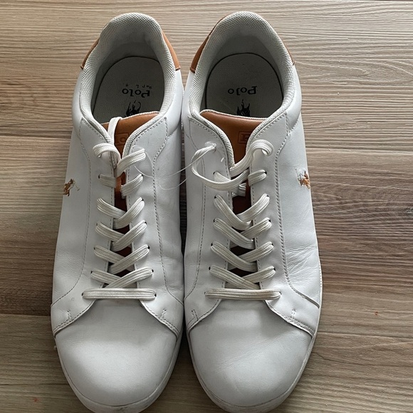 Men’s Polo Ralph Lauren Heritage Court Sneakers in white size 15 - Picture 4 of 9